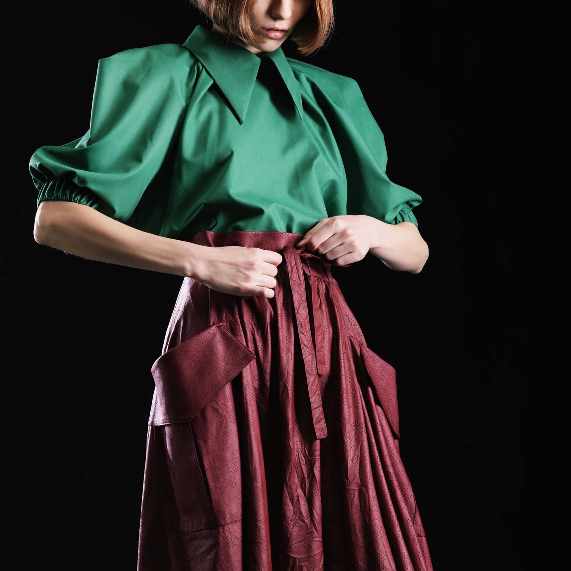 Green Shortsleeve Blouse1