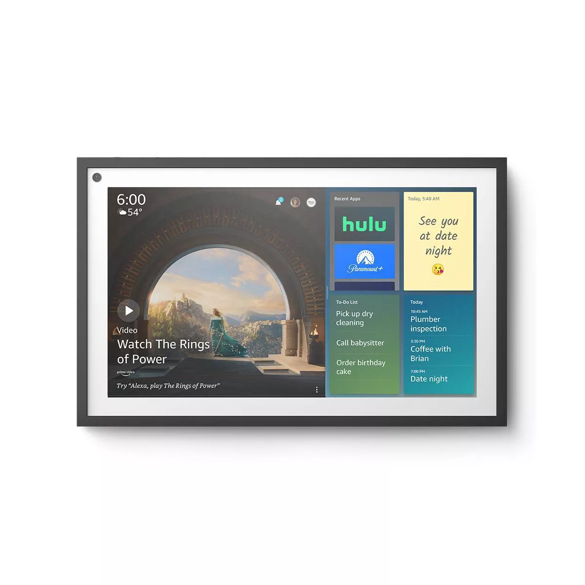 Amazon Echo Show 15 Smart Display with Alexa & Fire TV, 15.6" Full HD, White