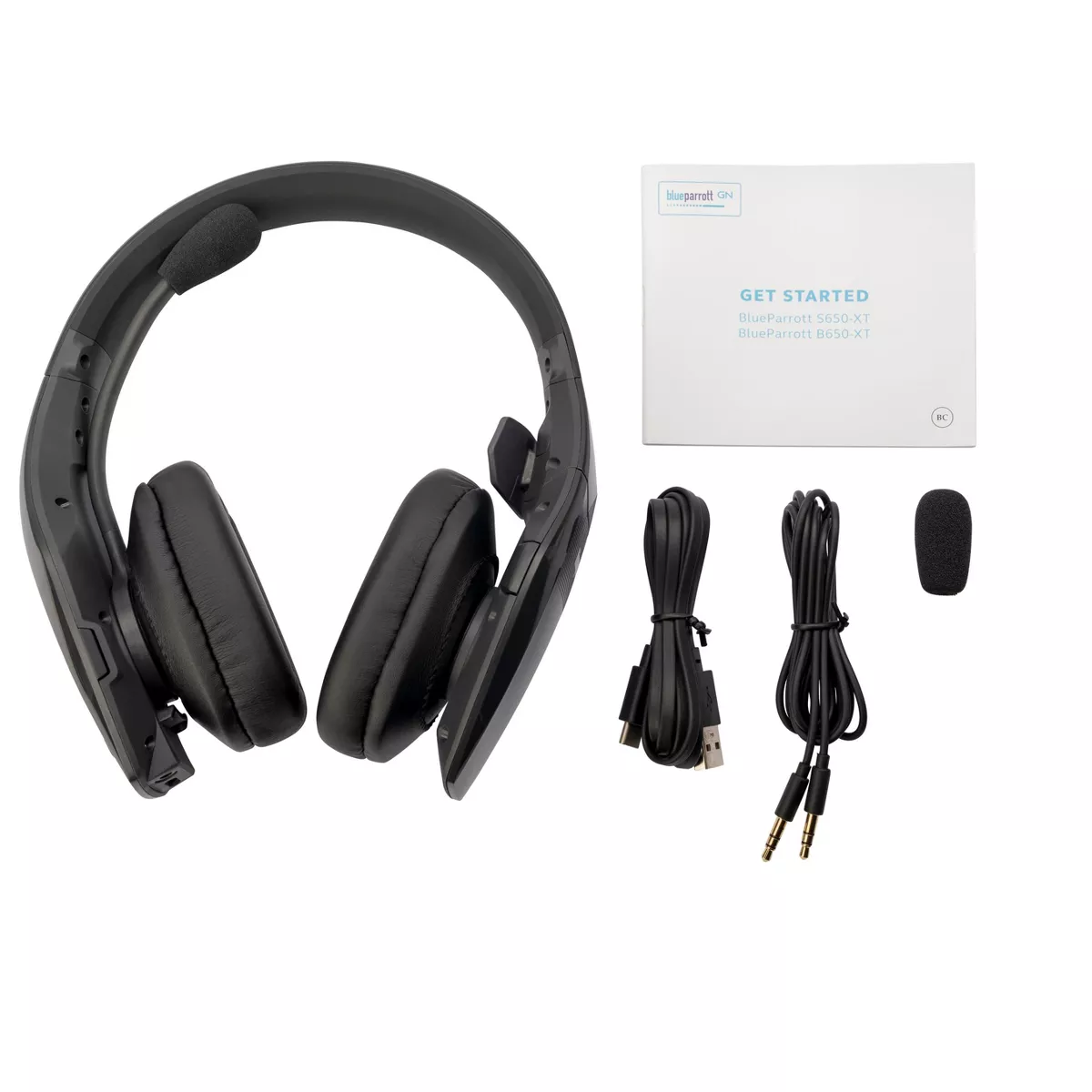BlueParrott S650-XT Wireless Bluetooth Headset with ANC, Noise Cancelling Mic, 36hr Battery, IP54 Rated