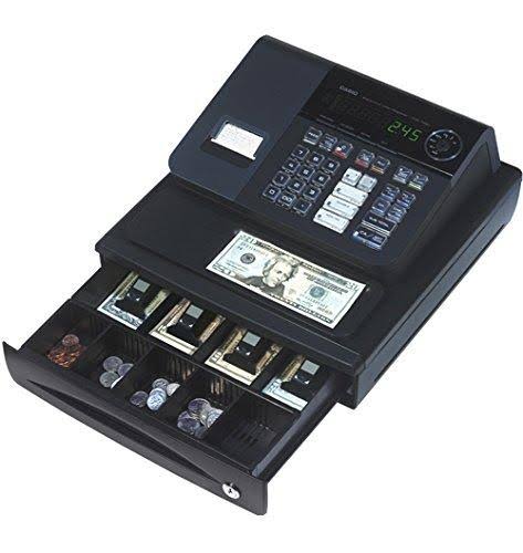 Casio PCR-T280 Thermal Cash Register, 1200 PLUs, Antibacterial Keyboard, High-Speed Printer, Multi-Operator Support