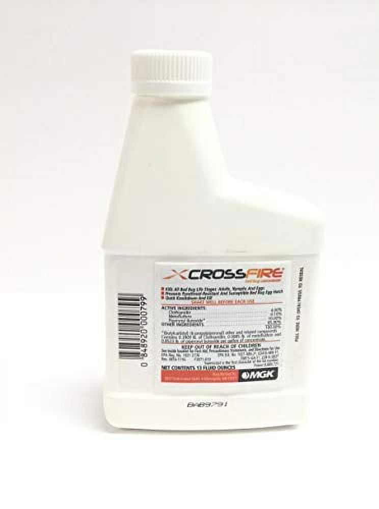 Crossfire Bed Bug Concentrate 13oz - Fast-Acting, Non-Staining Indoor Pest Control for All Bed Bug Stages