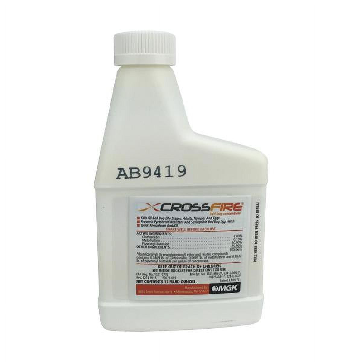 Crossfire Bed Bug Concentrate 13oz - Fast-Acting, Non-Staining Indoor Pest Control for All Bed Bug Stages