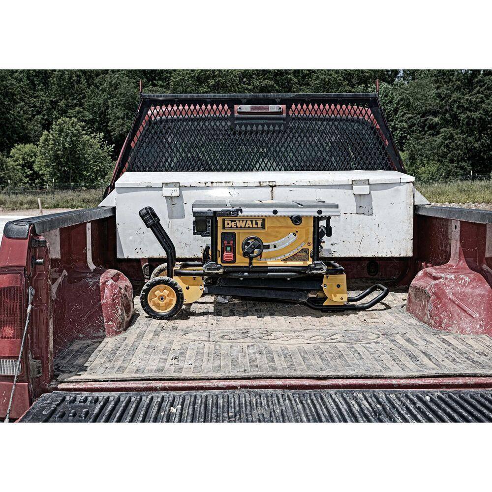 DEWALT DWE7491RS 10" Jobsite Table Saw with Rolling Stand, 15 Amp Motor, 32-1/2" Rip Capacity