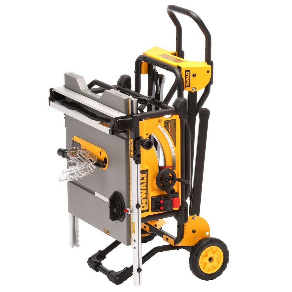 DEWALT DWE7491RS 10" Jobsite Table Saw with Rolling Stand, 15 Amp Motor, 32-1/2" Rip Capacity