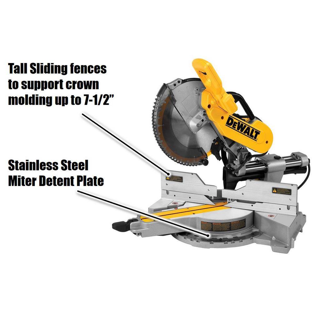 DEWALT DWS779 12" Double Bevel Sliding Compound Miter Saw, 15 Amp, 3800 RPM, Efficient Dust Collection