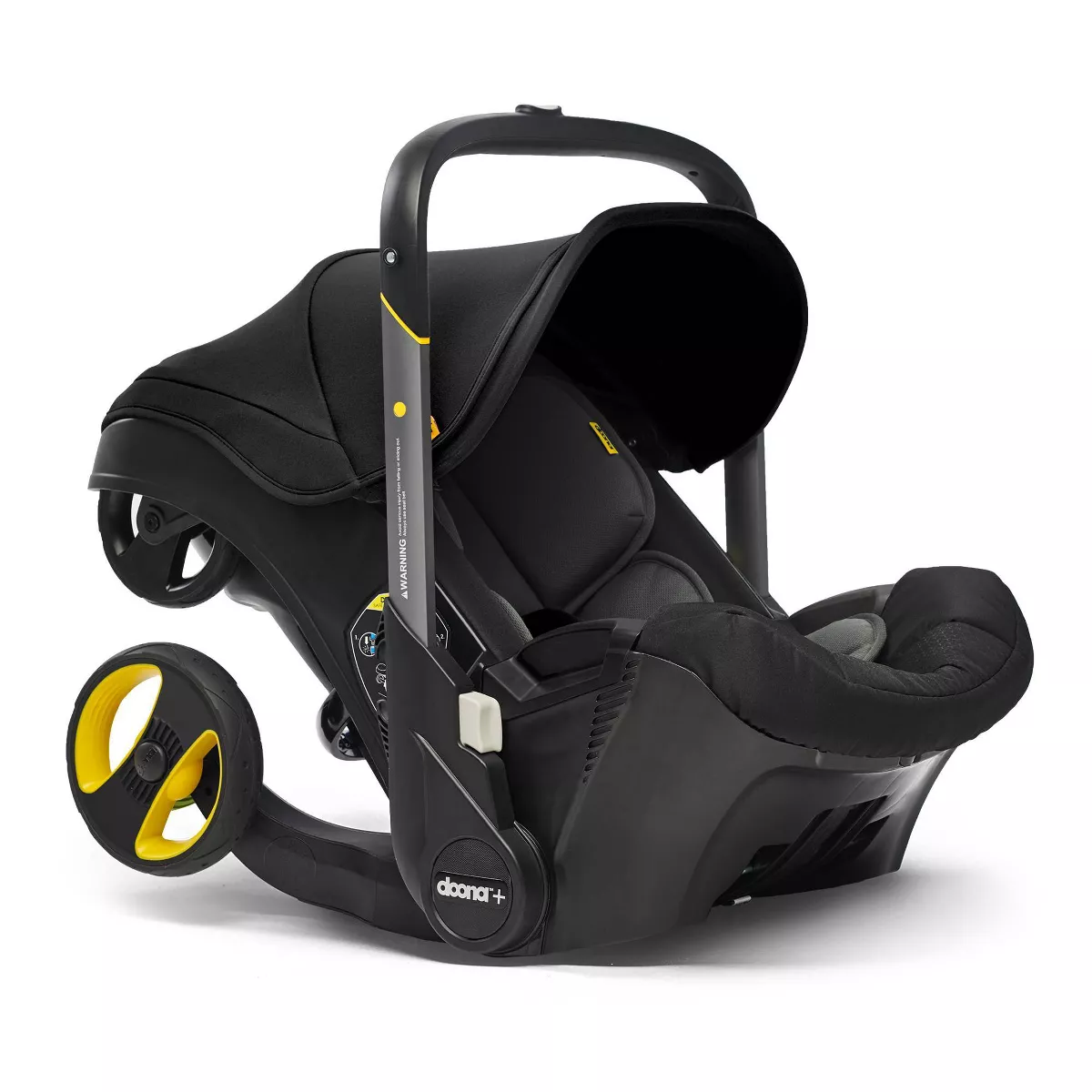 Doona Infant Car Seat & Stroller, Nitro Black - 5-Point Harness, Anti-Rebound Bar, TUV/FAA Approved