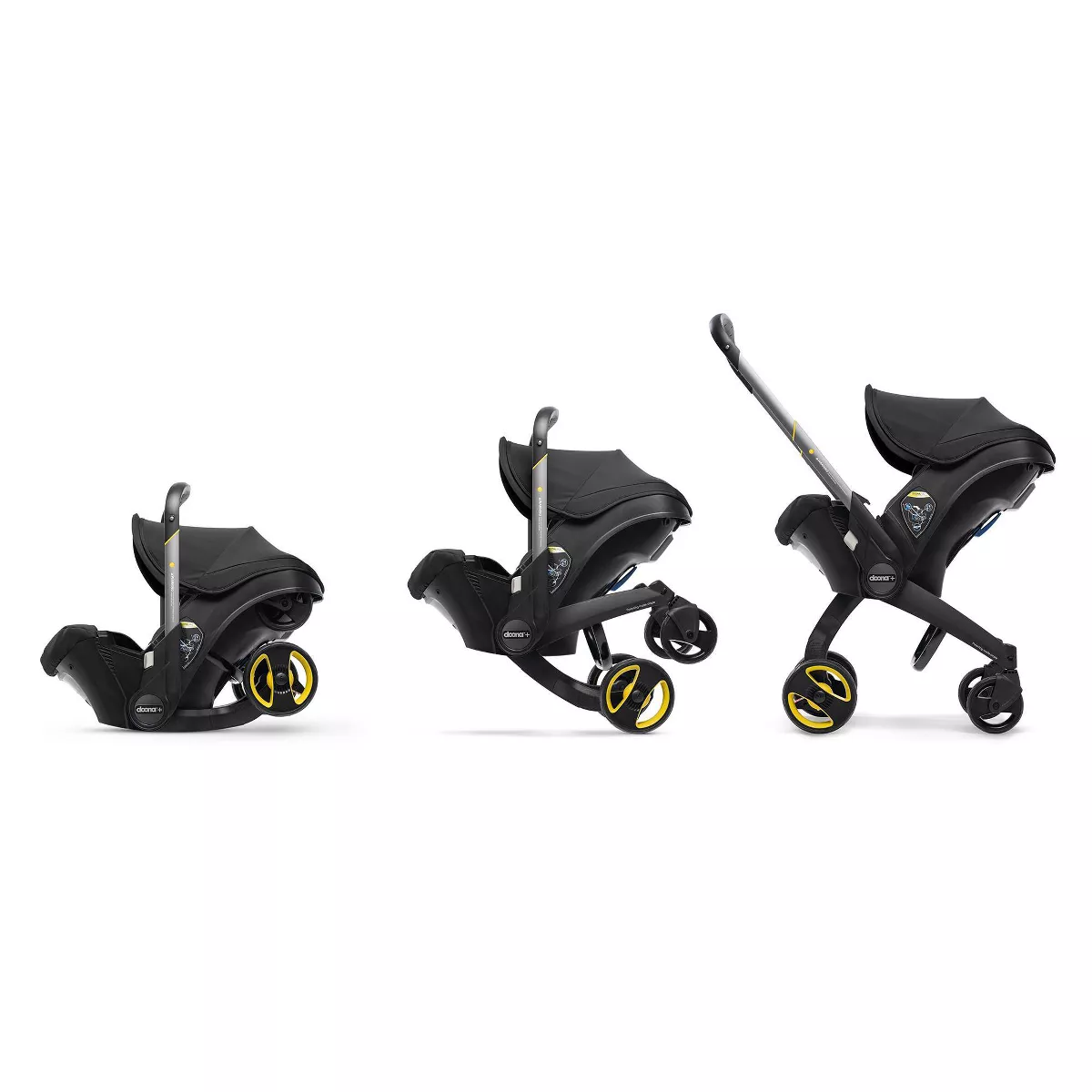Doona Infant Car Seat & Stroller, Nitro Black - 5-Point Harness, Anti-Rebound Bar, TUV/FAA Approved