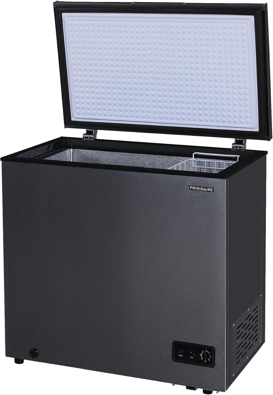 Frigidaire Chest Freezer 7 Cu. Ft. Granita Finish, Adjustable Thermostat, Removable Basket
