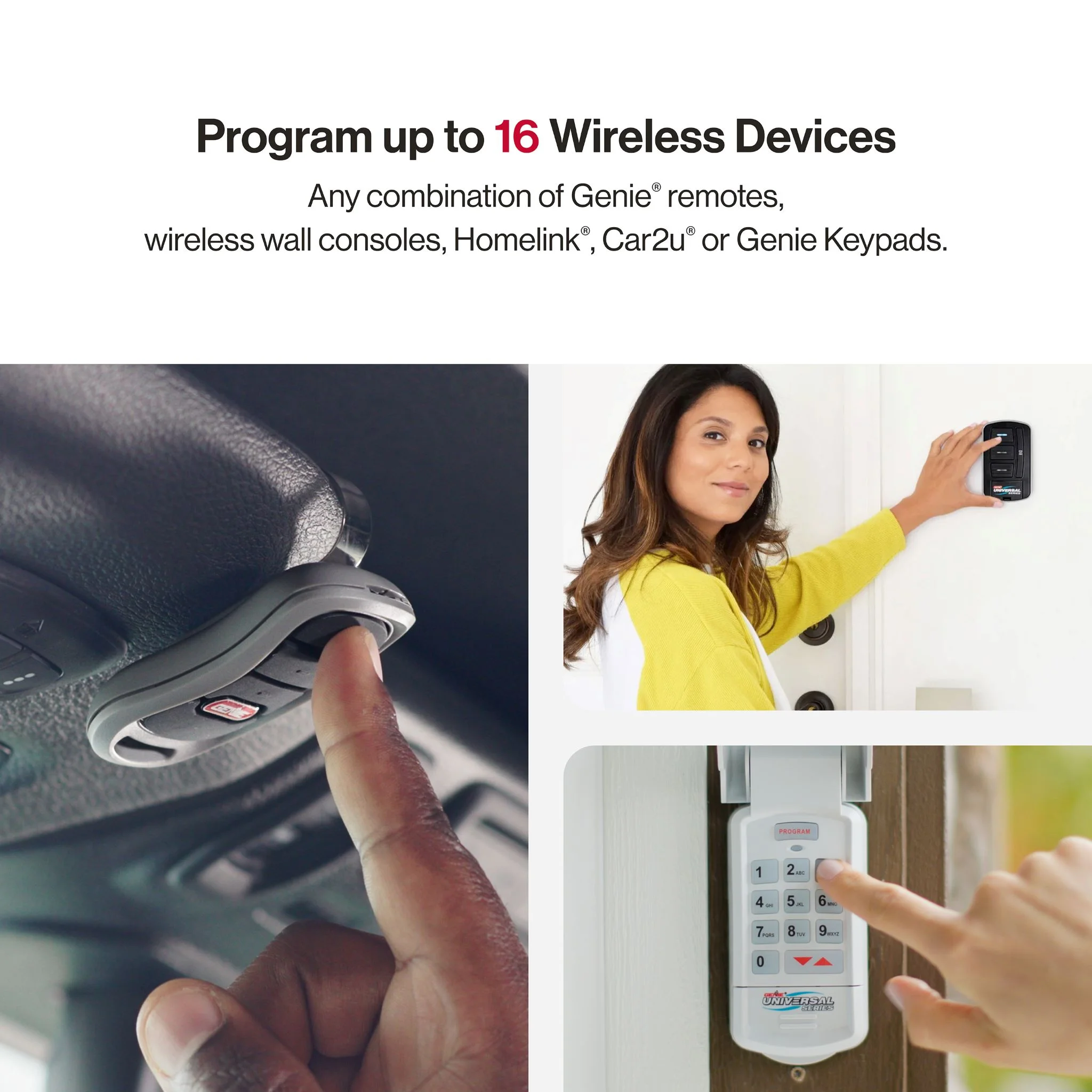 Genie Chain Drive 750 Garage Door Opener 3/4 HPC, Battery Backup, Quiet Operation, Easy Install, Includes Remotes & Keypad