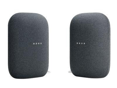 Google Nest Audio Smart Speaker 2-Pack, Wireless, Bluetooth 5.0, Google Assistant, Stereo Sound, Multi-Room Audio