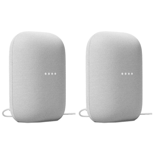 Google Nest Audio Smart Speaker 2-Pack, Wireless, Bluetooth 5.0, Google Assistant, Stereo Sound, Multi-Room Audio