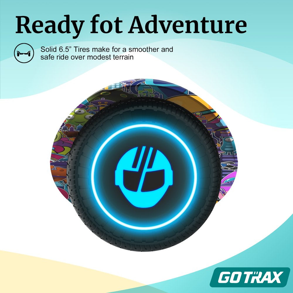 Gotrax EDGE Hoverboard, 6.5" LED Wheels, Dual 200W Motors, Self-Balancing, 6.2mph, Kids & Adults, UL2272 Certified