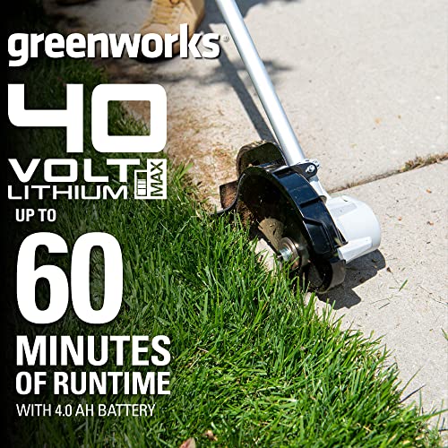 Greenworks 40V Brushless Edger 8", 4.0Ah Battery & Charger Included, Lightweight & Quiet