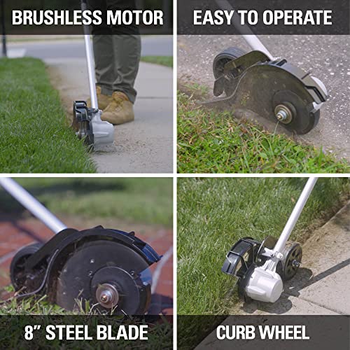 Greenworks 40V Brushless Edger 8", 4.0Ah Battery & Charger Included, Lightweight & Quiet