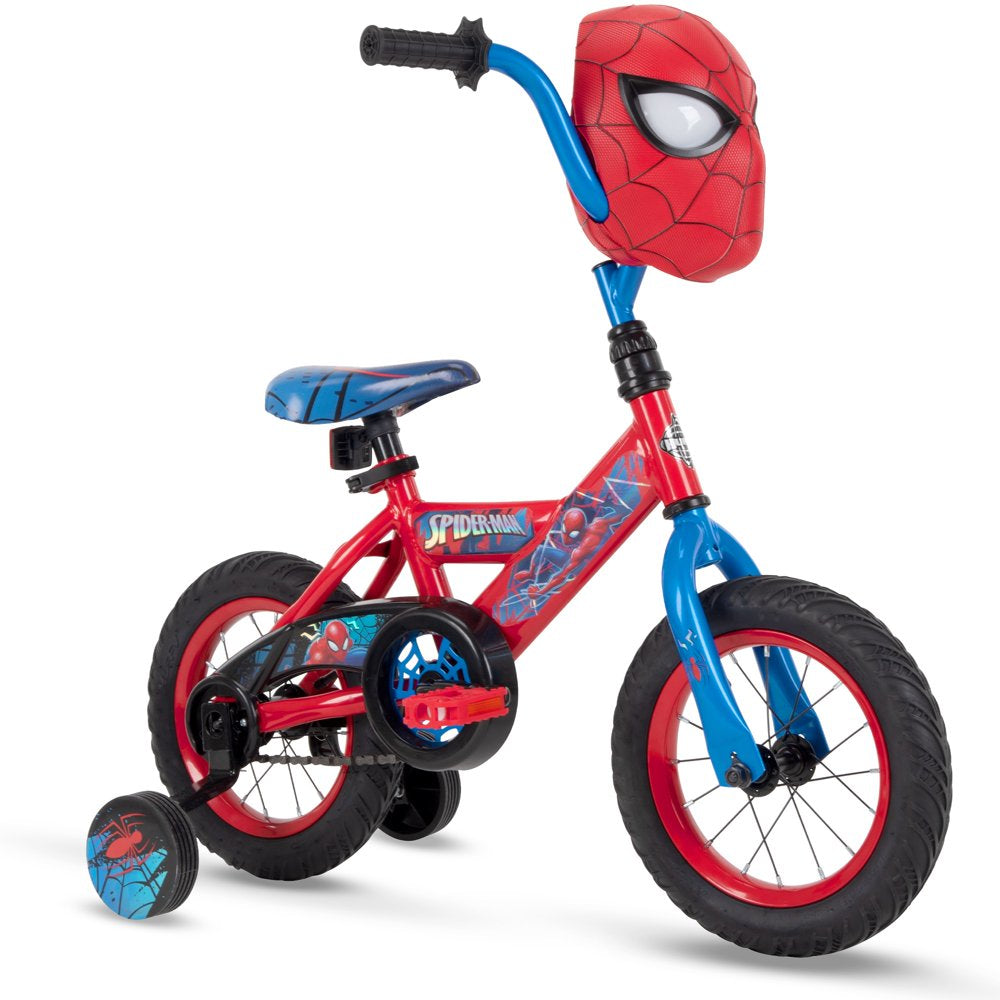 Huffy Marvel Spider-Man 12" Boys' Bike with Training Wheels, EZ Build, Steel Frame, Ages 3-5