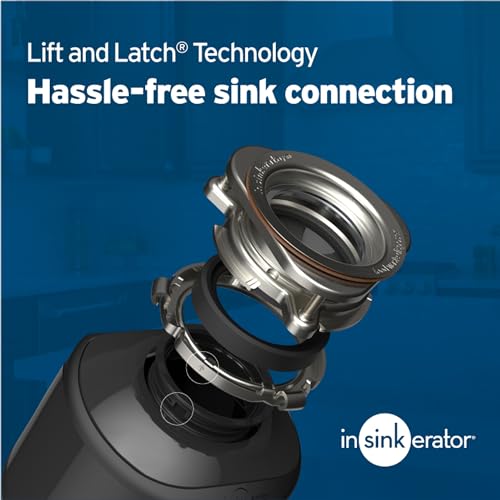 InSinkErator Badger 5 Garbage Disposal, 1/2 HP, Quick Lock, Compact Design, Durable Steel