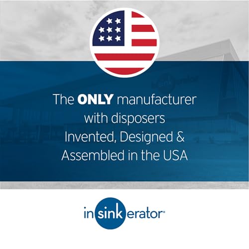 InSinkErator Badger 5 Garbage Disposal, 1/2 HP, Quick Lock, Compact Design, Durable Steel