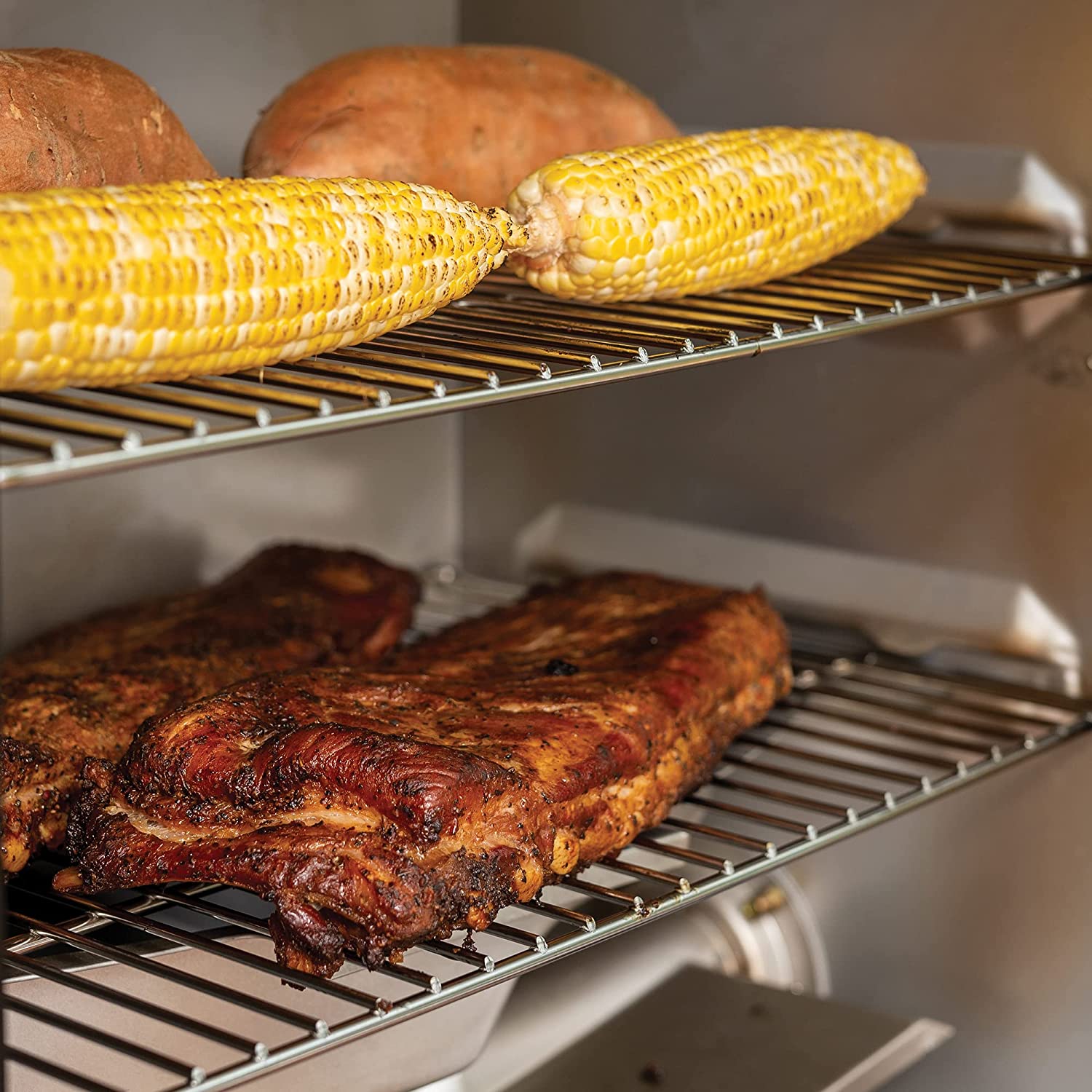 Masterbuilt 40" Digital Electric Smoker with Window & Legs, 4 Racks, Black