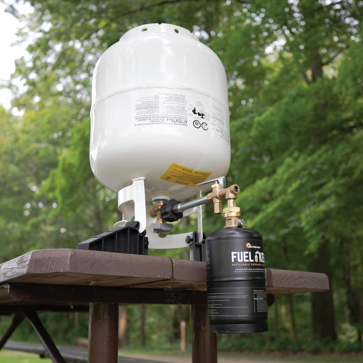 Mr. Heater Fuel Keg Refillable Propane Tank Kit with Stabilizing Feet for Outdoor Use
