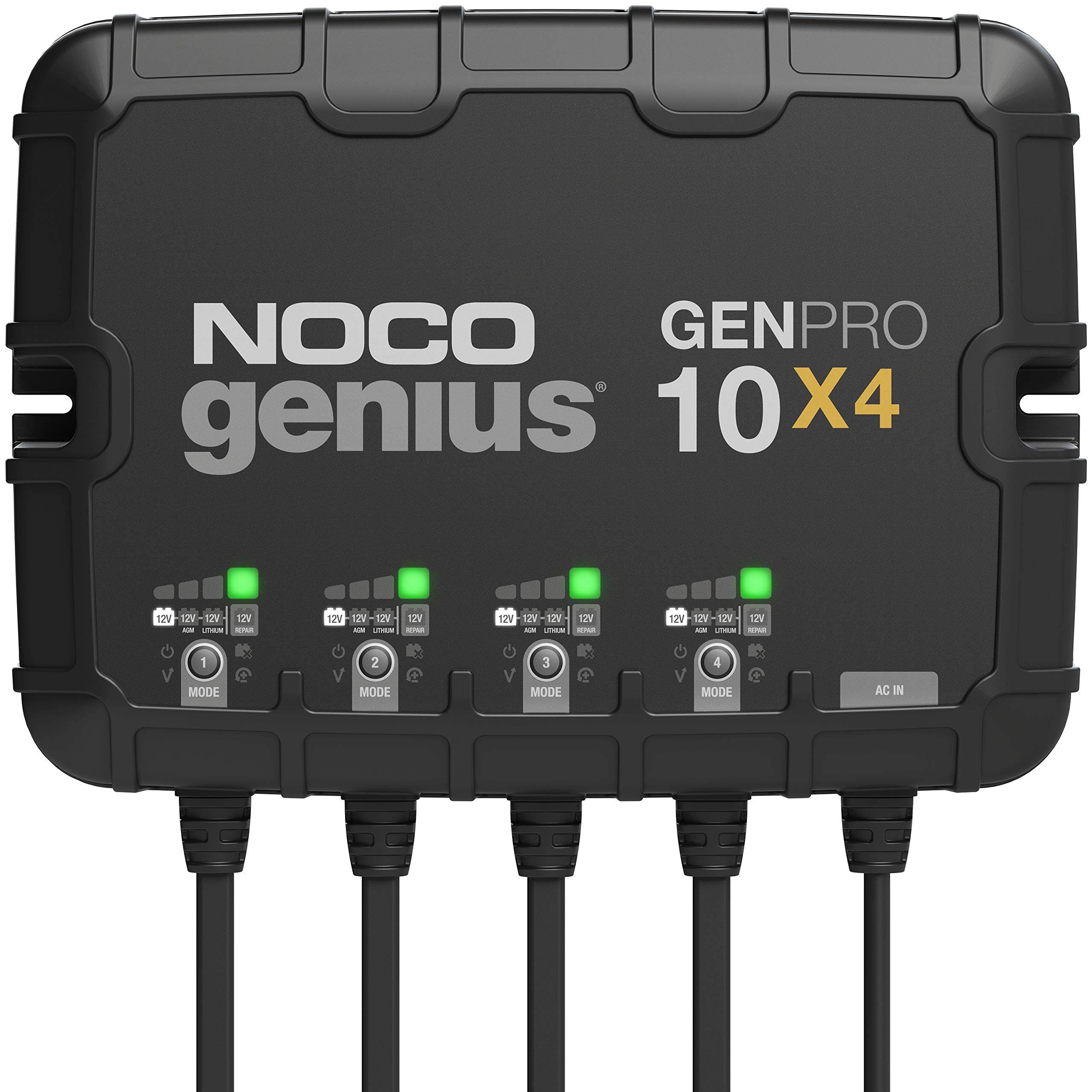 NOCO Genius GENPRO10X4 12V 4-Bank 40-Amp Marine Battery Charger