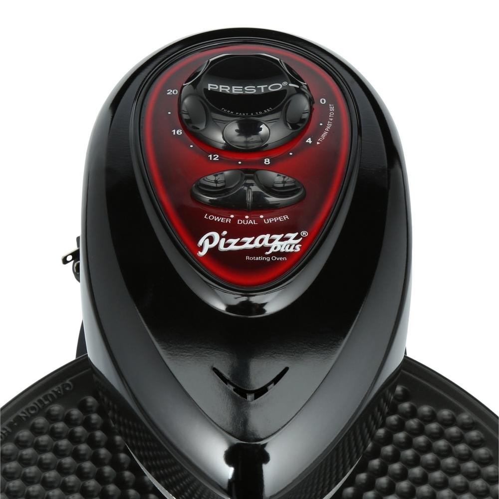 Presto Pizzazz Plus Rotating Pizza Oven 1235W with Timer, Non-Stick Surface, Black