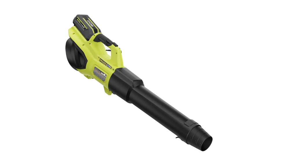 RYOBI 40V HP Brushless Cordless Leaf Blower, 730 CFM, 190 MPH, Includes 2x 4.0 Ah Batteries & Charger, 57 dB Quiet