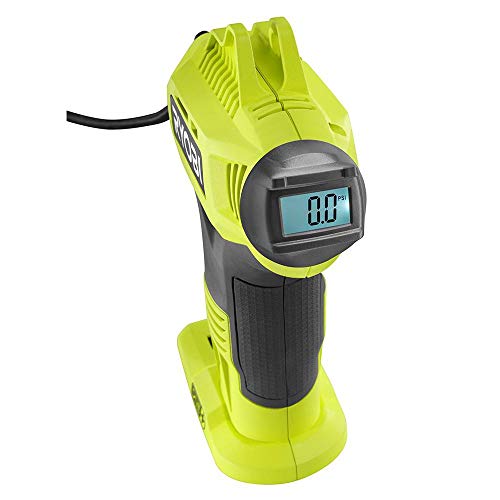 RYOBI ONE+ 18V Cordless Inflator with Digital Gauge and Lithium-Ion Battery