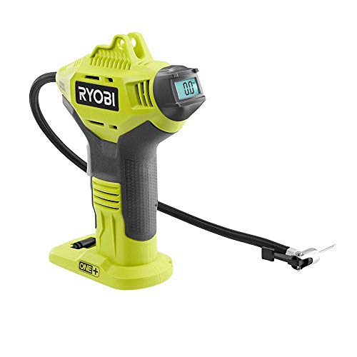 RYOBI ONE+ 18V Cordless Inflator with Digital Gauge and Lithium-Ion Battery