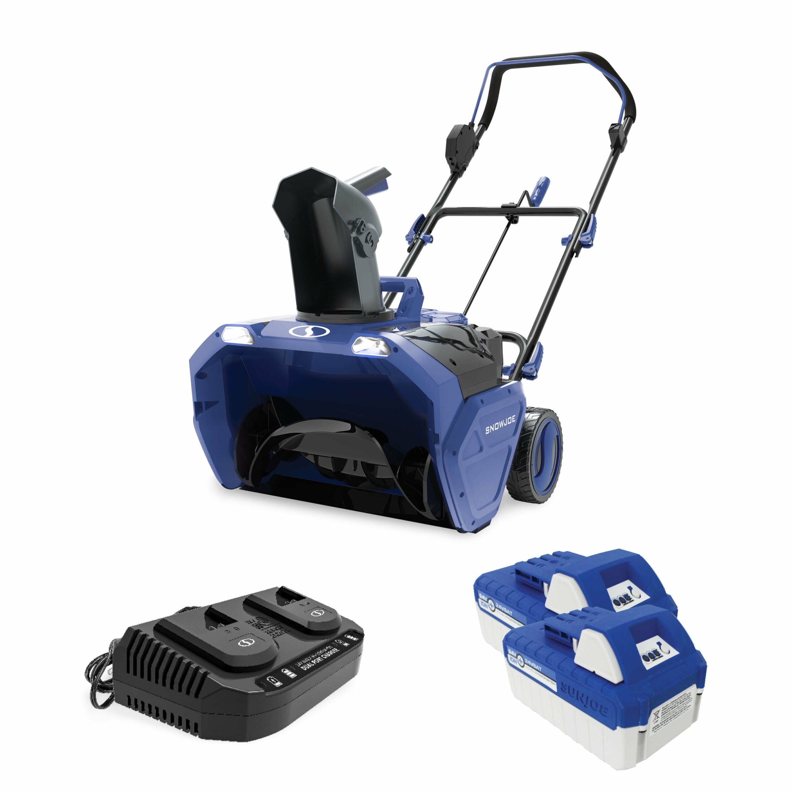 Snow Joe 48V Cordless 20" Snow Blower with 2 Batteries & Charger