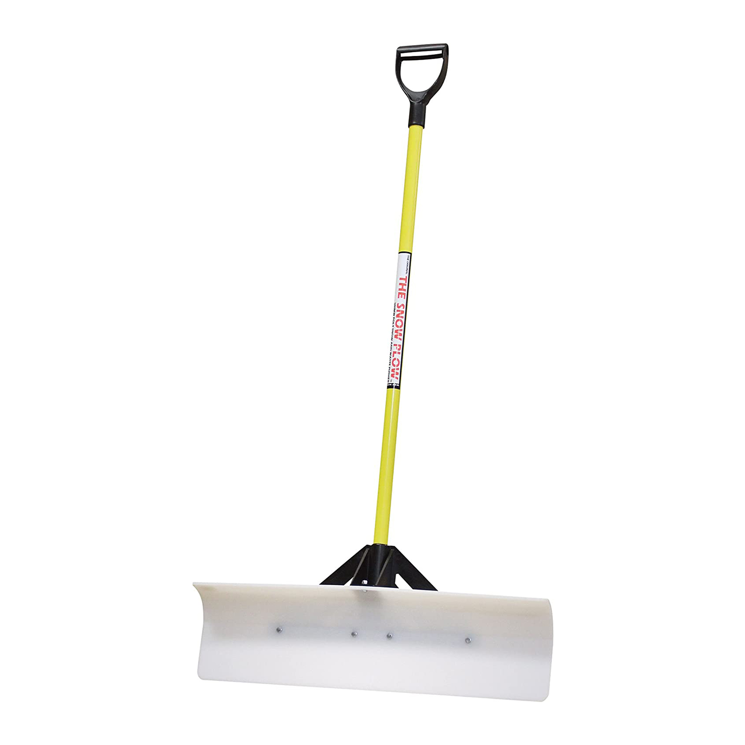 The Snowplow 30-Inch Poly Blade Snow Pusher Shovel with Ergonomic Fiberglass Handle