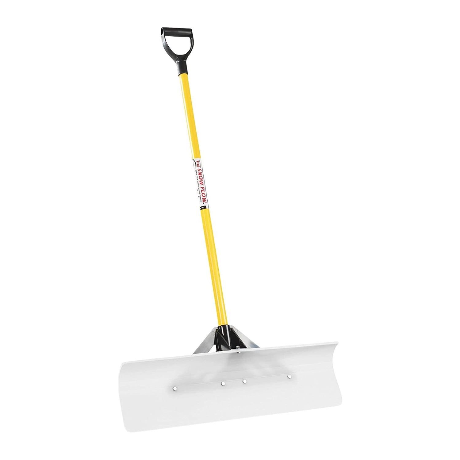 The Snowplow 30-Inch Poly Blade Snow Pusher Shovel with Ergonomic Fiberglass Handle