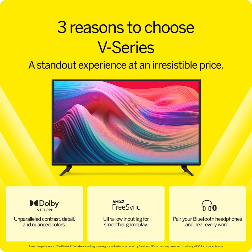 VIZIO 50" V-Series 4K UHD LED Smart TV with Dolby Vision, HDR10, Full Array Backlight, IQ Active Processor, V-Gaming Engine